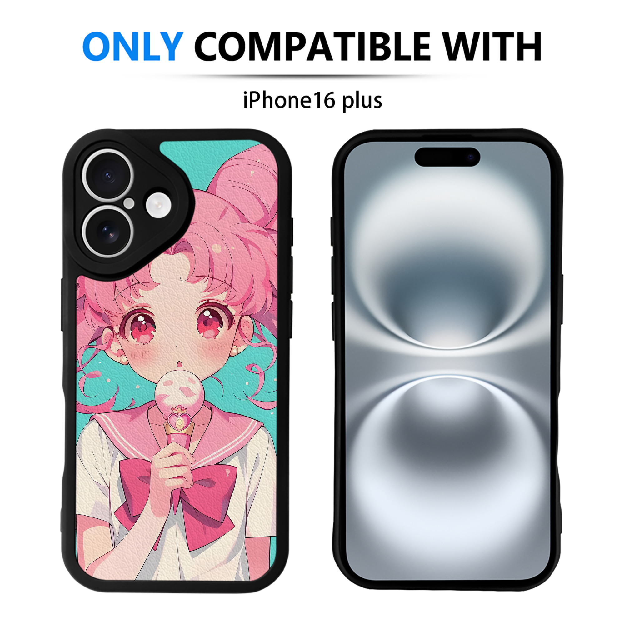 （画像用） 美少女戦士セーラームーン Sailor Moon 【iPhone 16シリーズ対応】シリコンスマホケース（レザー調） 材質：シリコン